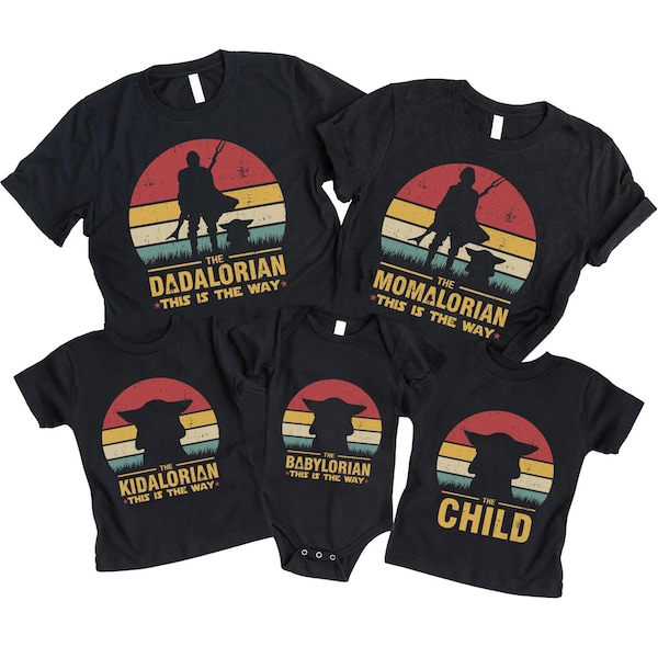 Dadalorian Mamalorian The Child Matching Shirts, Dadalorian Shirt, Momalorian Shirt, Mommy Daddy Child Shirts, Matching Shirts, Star Wars