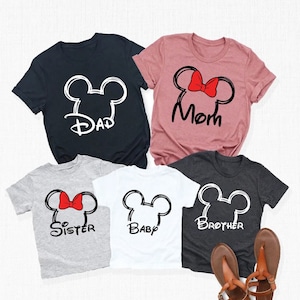 Camisas da família Disney, camisas da Disney, camisas do castelo da Disney, camisas da família Disney combinando, camisas personalizadas da Disney para família e mulheres P7400