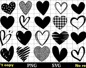 Paquete SVG de corazón, svg de corazón, SVG de corazón dibujado a mano, svg de corazón abierto, svg de corazón de garabato, svg de corazón de bosquejo, svg de amor, svg de San Valentín, cricut,png,