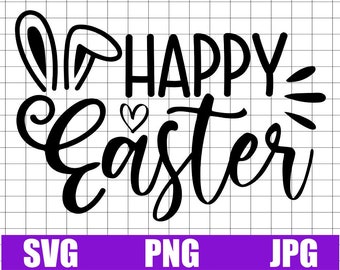 Happy Easter Svg, Easter Bunny Svg, Kids Easter Svg, Funny Easter Svg, Rabbit Easter Shirt, Easter Eggs Svg Cut Files for Cricut, Png,JPG