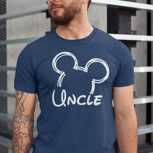Uncle Mouse Shirt, Disney shirt for men, Disney men&#39;s shirt, Disney uncle shirt, Mickey shirt, Disney family shirt, Disneyland Shirt P7400