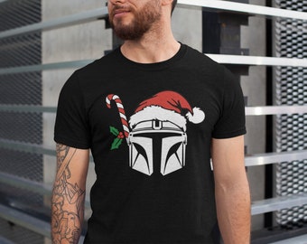 Santalorian Star Wars Christmas Shirt, Mandalorian Christmas Shirt, Disney Christmas Shirt, Mando Christmas Shirt,The Dadalorian Shirt