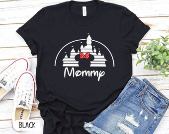 Chemise château Disney pour maman, chemise Disney pour maman, chemise maman souris, t-shirt Minnie mignon, t-shirt graphique Minnie, chemise mickey mouse P7400