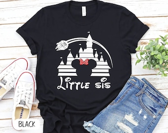 maglietta sorellina topo, sorella maggiore, magliette sorella maggiore, maglietta sorellina, abbinamento famiglia, maglietta disney famiglia, magliette viaggio disney P7400