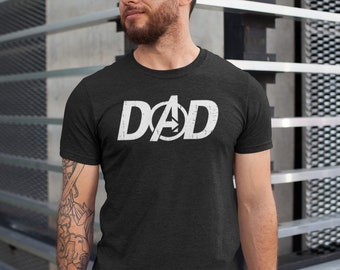 Shirt Daddy Hero, cadeau voor vader, Vaderdag-shirt, T-shirt met Dad Avengers-logo, Avengers-T-shirt Avengers T-shirt, T-shirt Captain America, Superheld Dad