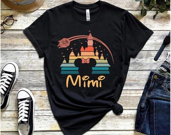 Mimi Mouse-shirt, oma-muis, Disney-familieshirt, Disney-damesshirt, Disney-oma-shirt, Disneyworld-shirt, Disney-shirt