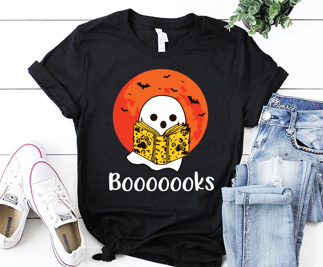 Ghost Books Booooks Shirt Halloween Reading Shirt Librarian - Etsy