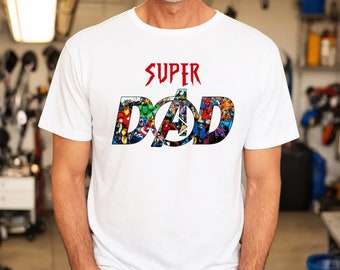Daddy Hero Shirt, Cadeau voor papa, Vaderdag Shirt, Papa Avengers logo T-shirt, Avenger T-shirt Avengers Tees, Captain America tee, Superheld Papa