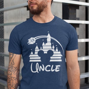 Uncle Mouse Shirt, Disney shirt for men, Disney men&#39;s shirt, Disney uncle shirt, Mickey shirt, Disney family shirt, Disneyland Shirt P7400
