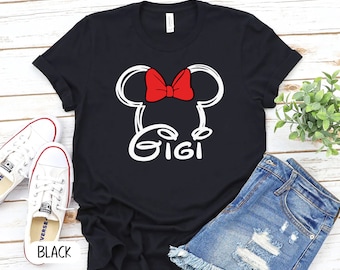 Gigi Mouse-tröja, mormor mus, Disney-familjetröja, dam Disney-tröja, Disney mormorströja, Disneyworld-tröja, Disney-tröja, P7400
