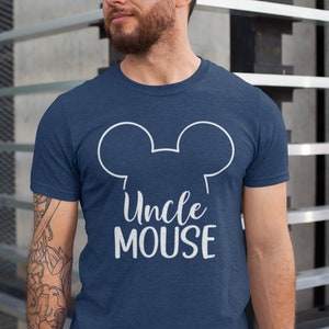 Uncle Mouse Shirt, Disney shirt for men, Disney men&#39;s shirt, Disney uncle shirt, Mickey shirt, Disney family shirt, Disneyland Shirt P7400