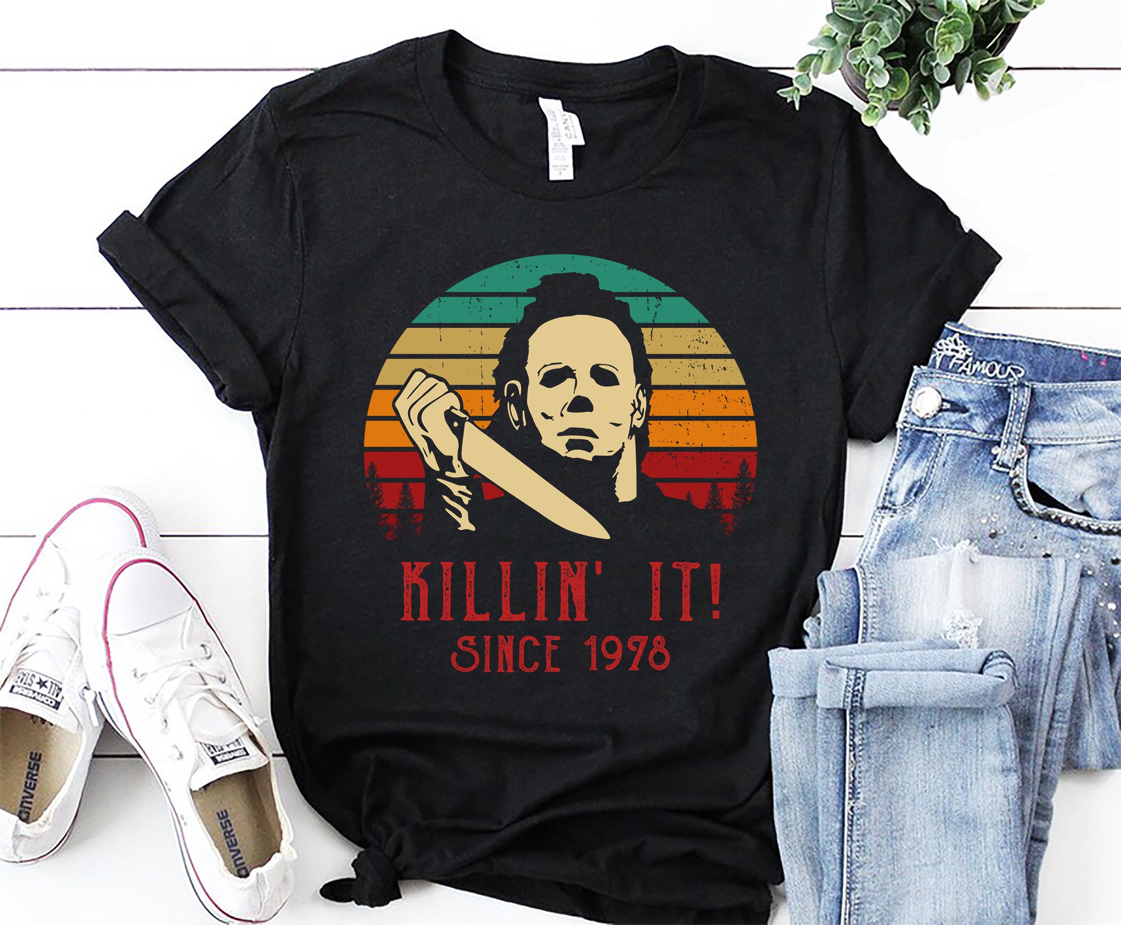 Killin It Since 1978 Halloween Shirt, Michael Myers Tshirt, Horror Movie Shirt, Horror Shirt, Gift for Men and Women,Horror Character Unisex
