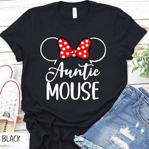 Disney Auntie shirt, Auntie mouse shirt, Disney mouse aunt Te, Disney shirt, Minnie aunt shirt, Disney Aunt Gift, Disney Family Shirt, P7400