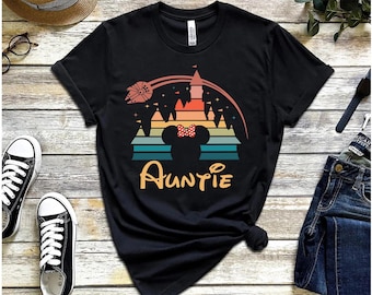 Camiseta de la tía de Disney, camiseta de la tía ratón, camiseta de la tía ratón de Disney, camiseta de Disney, camiseta de la tía de Minnie, regalo de la tía de Disney, camiseta de la familia de Disney