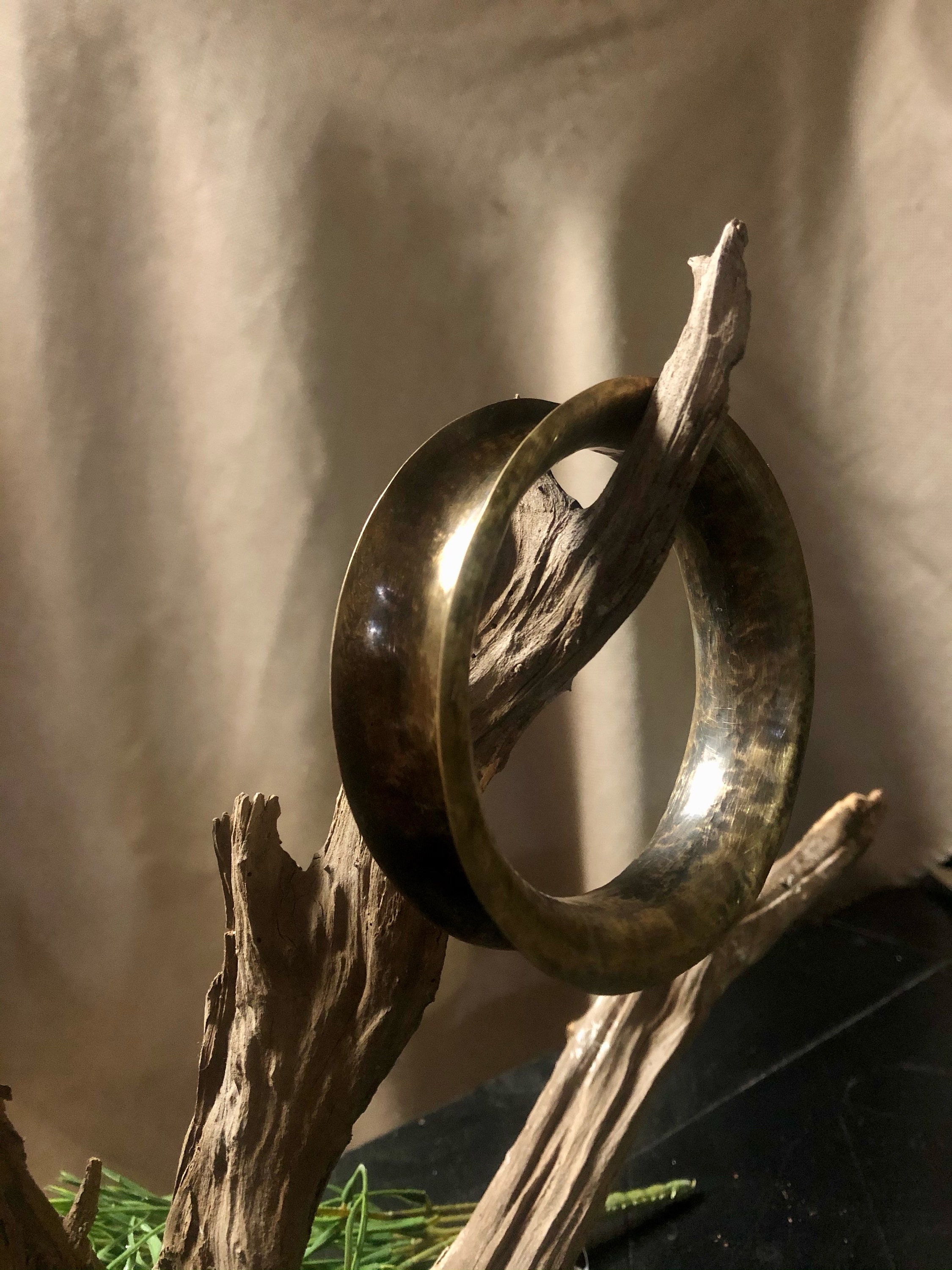 Handmade Large Bronze Bangle Bracelet Etsy