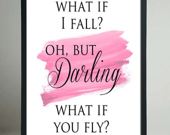 What If I Fall Print Etsy