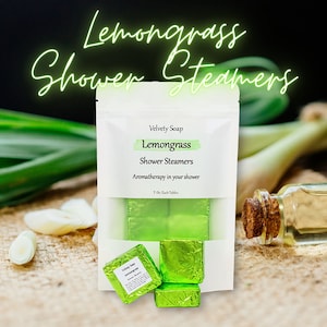 Lemongrass Shower Steamers revitalizing and refreshing scent