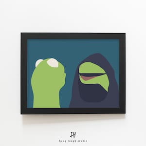 Dark Kermit Meme Art Print