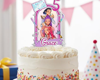 K-Pop Demon Hunters Cake Topper • Personalized Birthday Party Decor • Huntrix