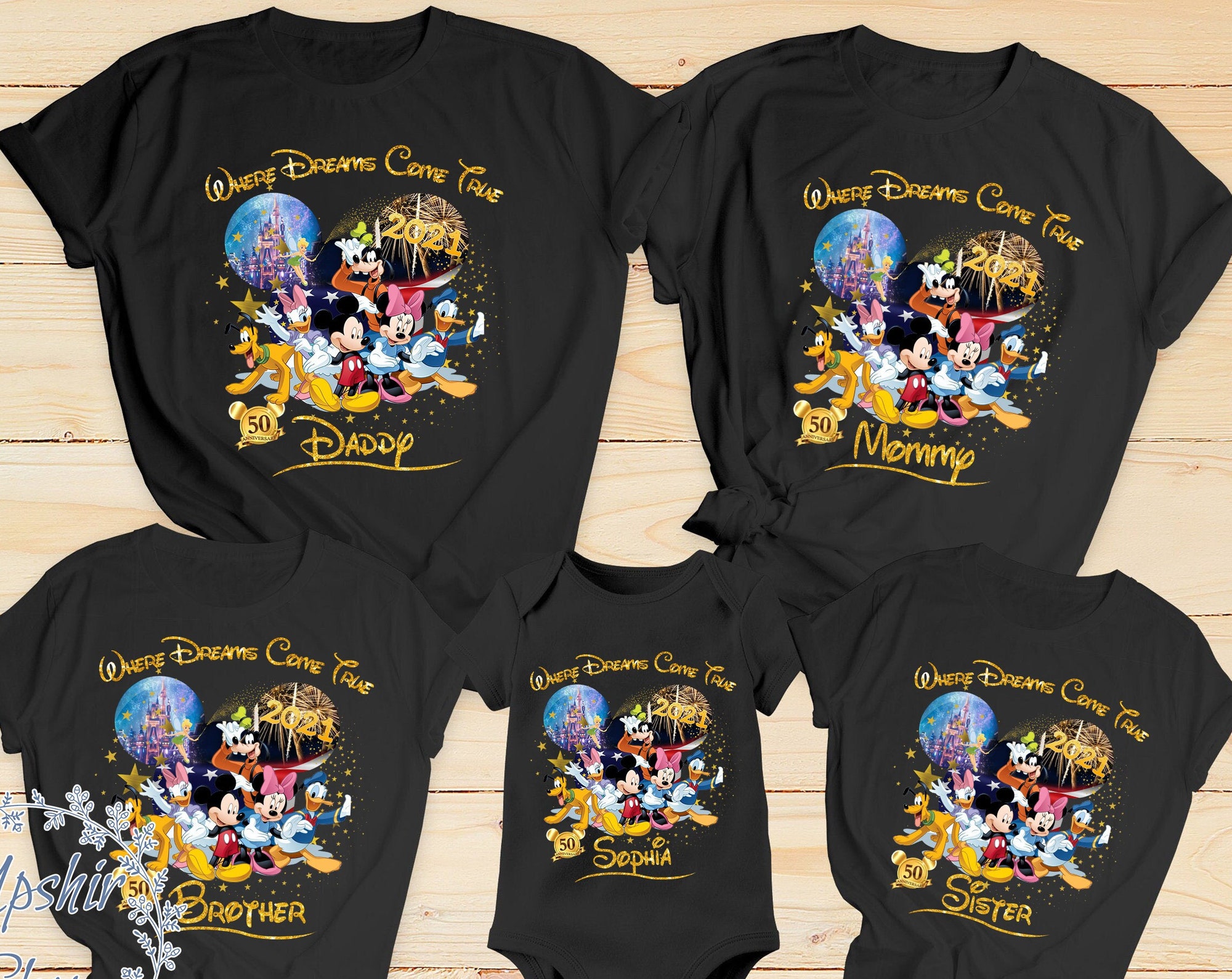 Personalized Disney 50th Anniversary Family Trip Matching Shirt