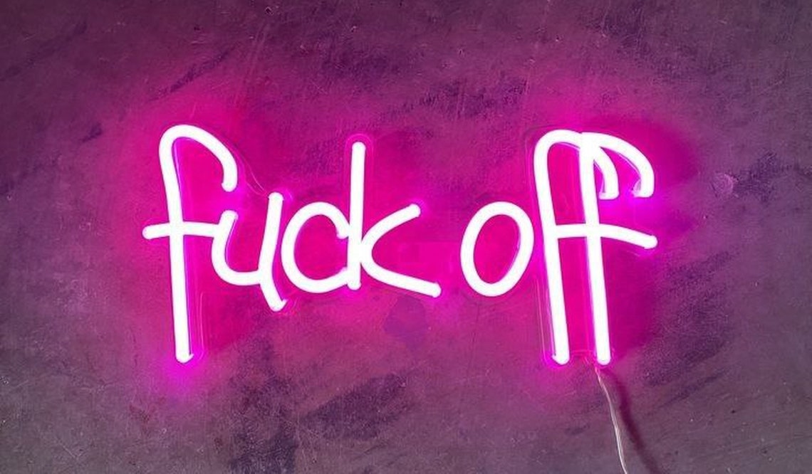 Fuck Off Led Neon Sign Custom Art Decor Modern Desing Etsy