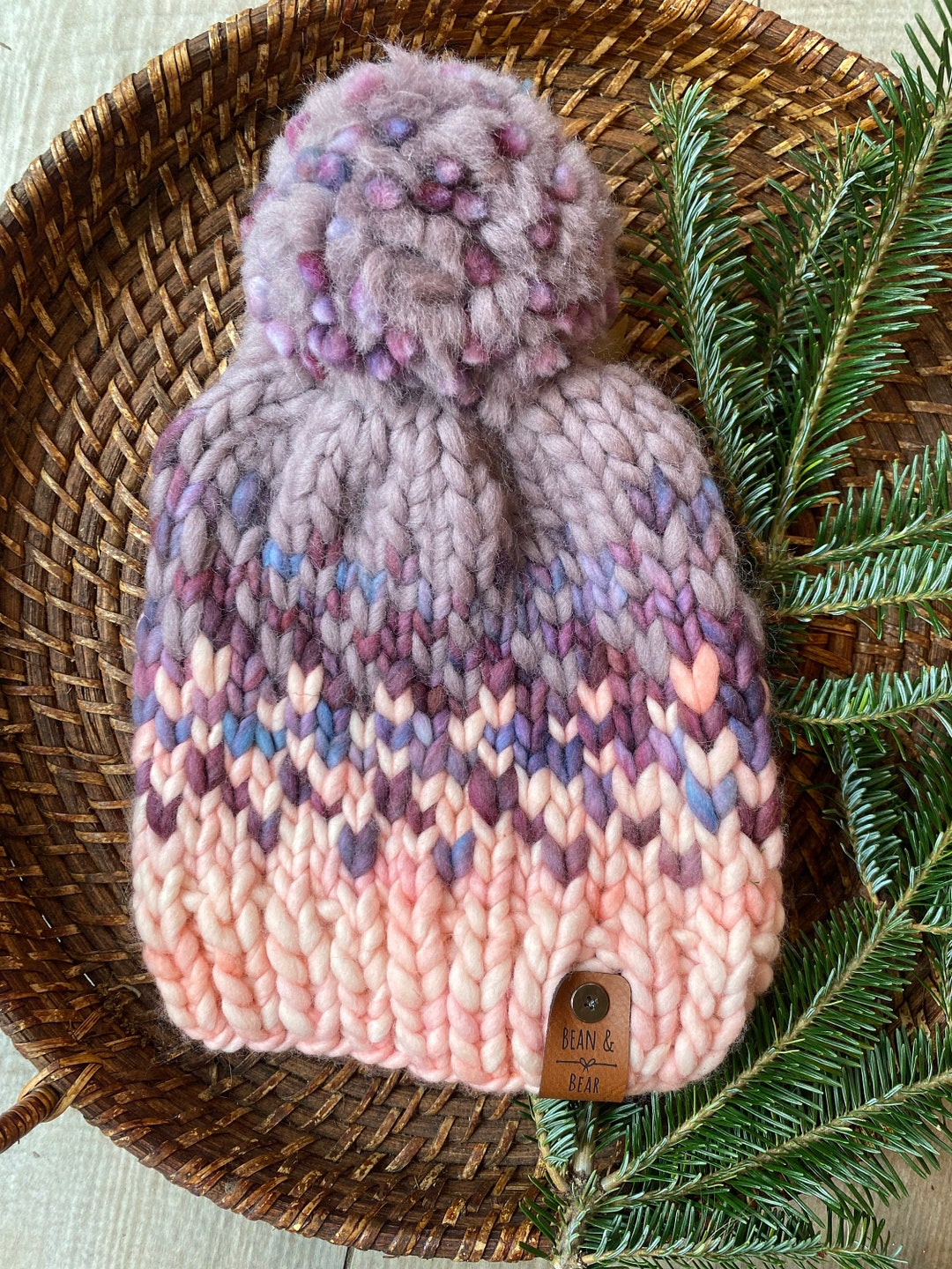 Merino Wool Baby Beanie in Rose main image 0
