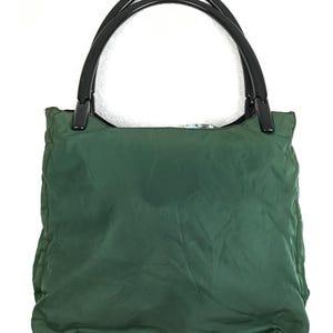 Vintage Prada Green Bag Shoulder Prada Tote Bag Dinner Bag Prada Zipper Personalized Gifts and Must Recolor or use as sparepart.