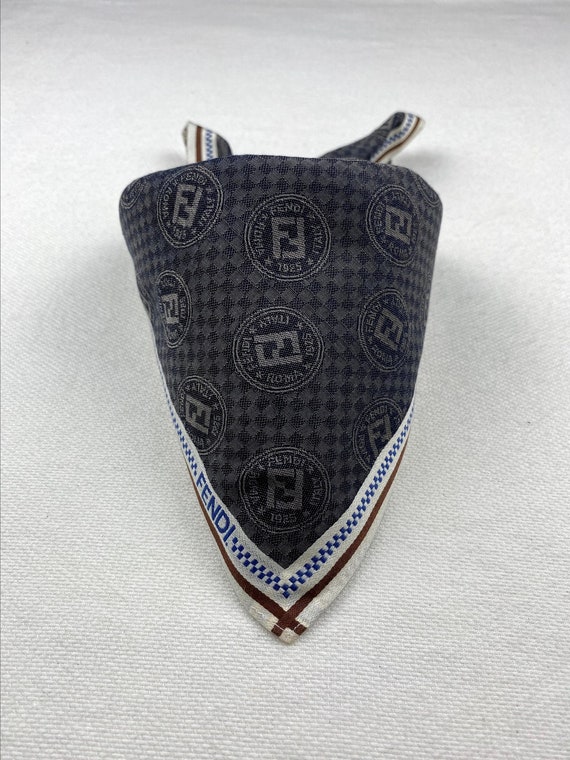 FENDI Bandana Handkerchief Neckerchief Neckwear Scarf Classic Vintage Design Authentic Gift Design Etsy Ireland