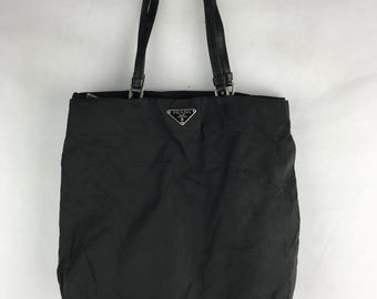 Vintage Prada Schulter Prada Einkaufstasche Abendessen Tasche Prada Reißverschluss Geschenk für Mama und personalisierte Geschenke