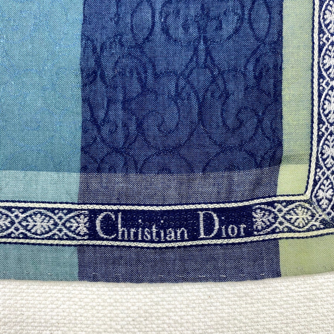 CHRISTIAN DIOR Bandana Handkerchief Neckerchief Neckwear Classic Design ...