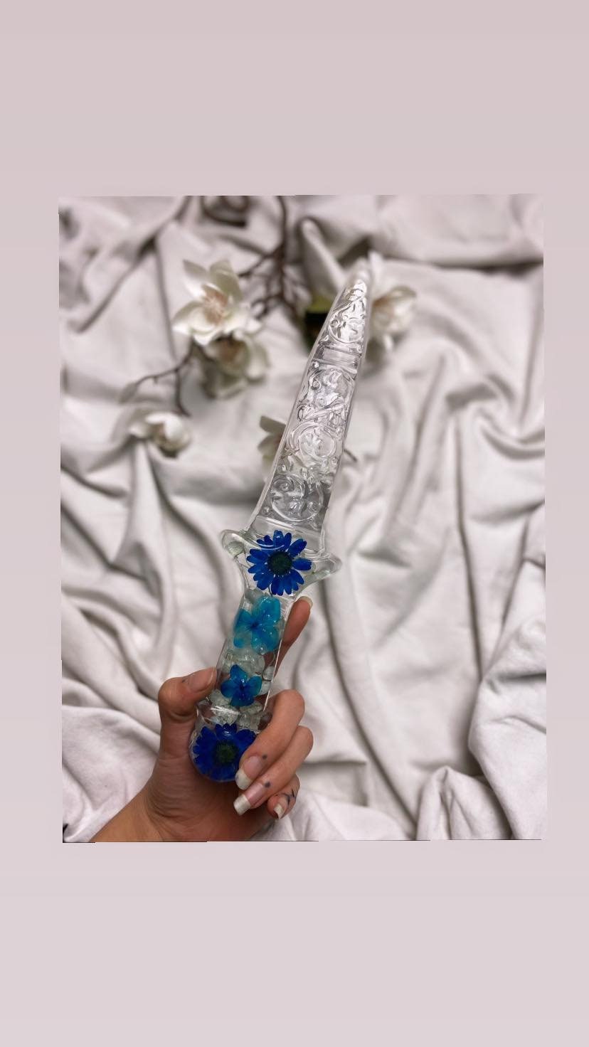 Custom Flower Petal Dagger / Floral Resin Dagger / Fairy Etsy