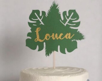PRINTABLE Jungle Cake Topper, Jungle Happy Birthday Cake Topper, Jungle ...
