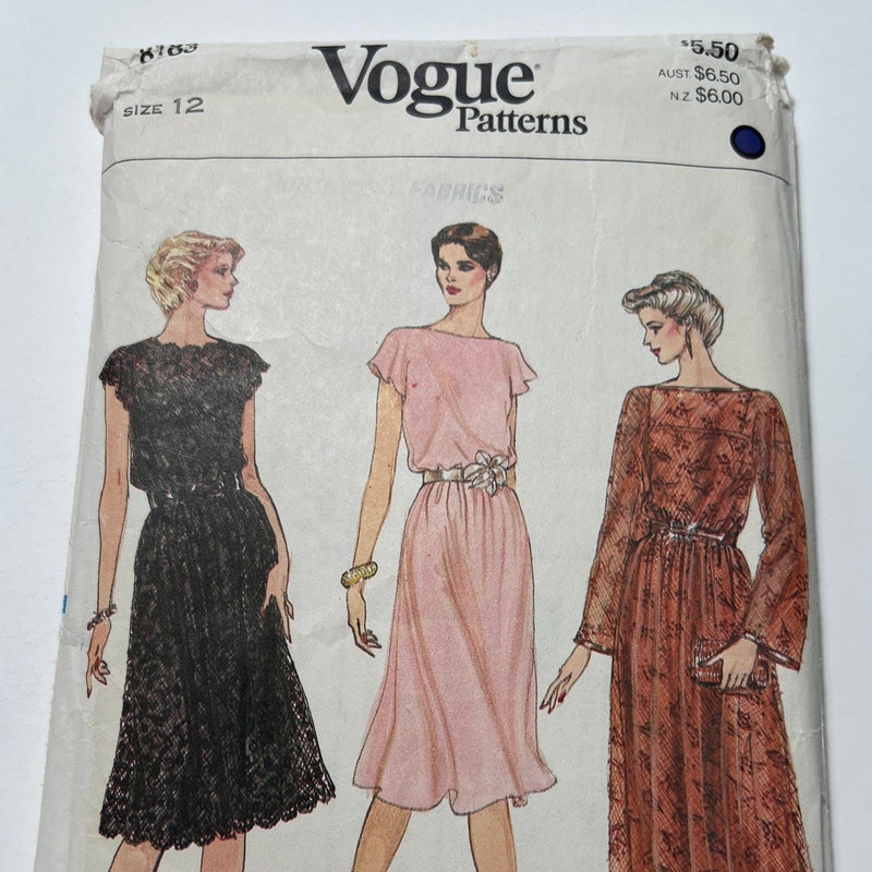 1980s Dress Pattern Etsy