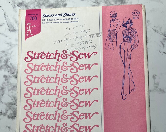60s and 70s Slacks and Shorts Pattern, Women's High Waist Fitted Shorts ...