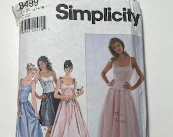 90s Formal Top and Skirt Pattern, Women's Bodice and Maxi Skirt