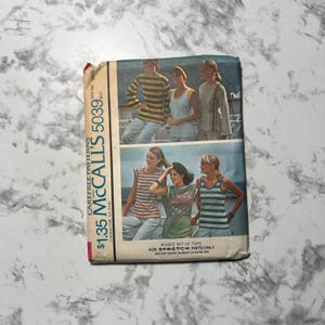 70s Misses&#39; Set of Tops Pattern, Women&#39;s Shirt Pattern with Sleeve Variations, McCall&#39;s 5039, Size Small 10-12. 32.5&quot;-34&quot; Bust, Uncut