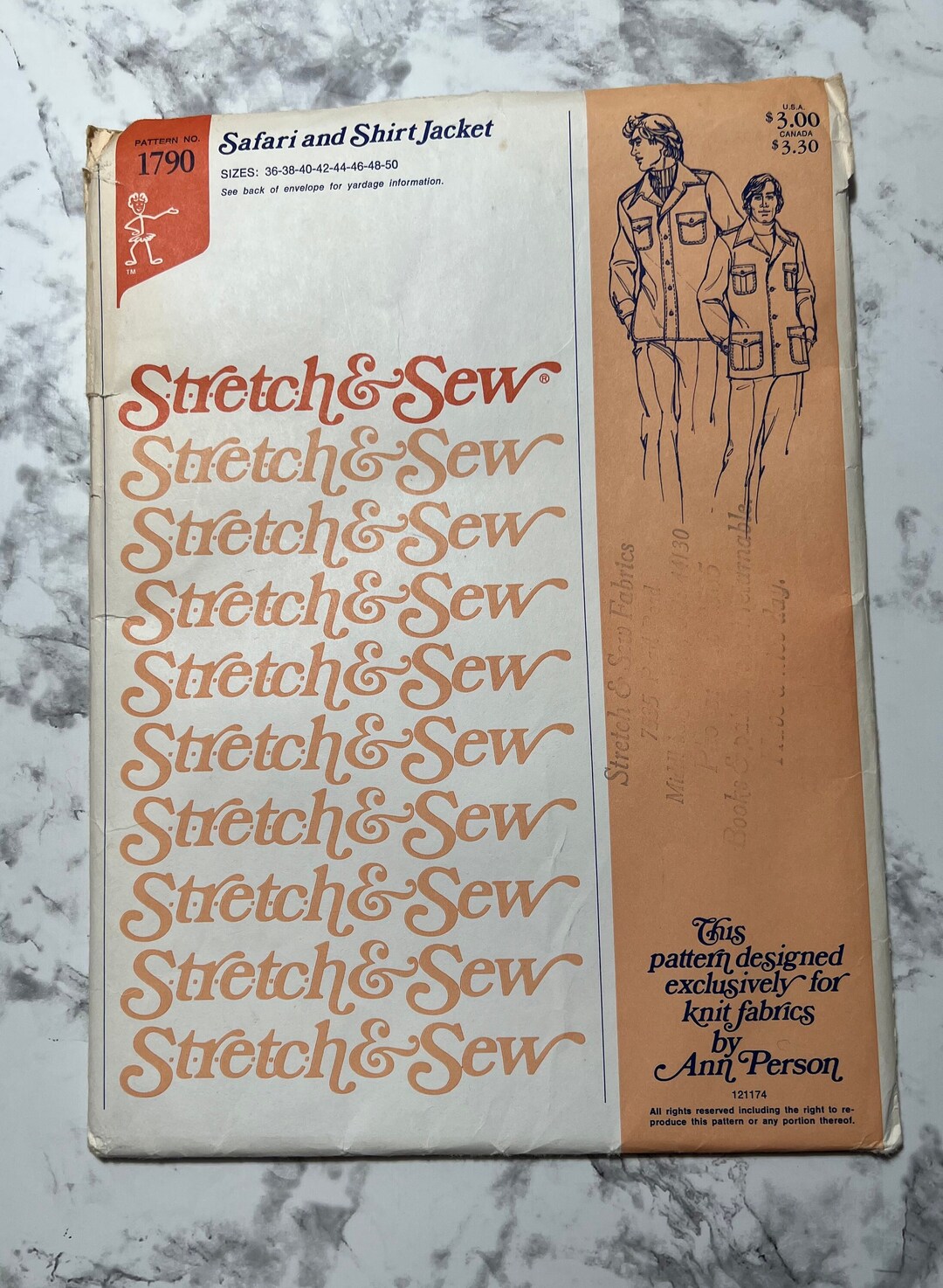 70s Safari and Shirt Jacket Pattern, Men's Collared Button Front Shirt ...