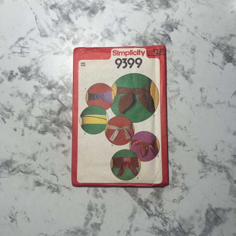 80s Misses' Set of Belts Pattern, Tie Waist Belt Pattern, Chunky Belt ...