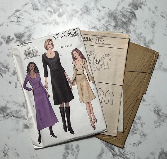 Early 2000s Easy Misses Dress Pattern, Long Sleeve Dress