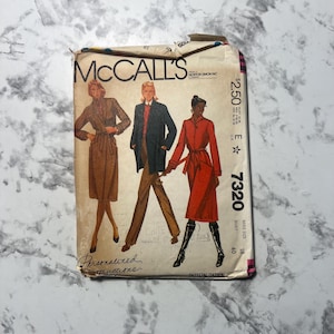 May include: Vintage McCall's sewing pattern with illustrations of women in coats. The envelope is tan with the McCall's logo and the text "Personalized Instructions". The price is £2.50.