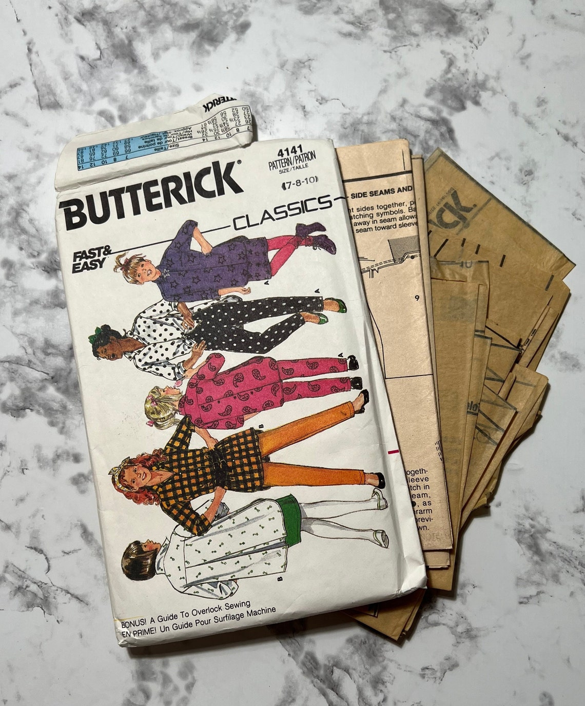 80s Fast and Easy Girls Shirt, Skirt, and Pants Pattern, Collared ...