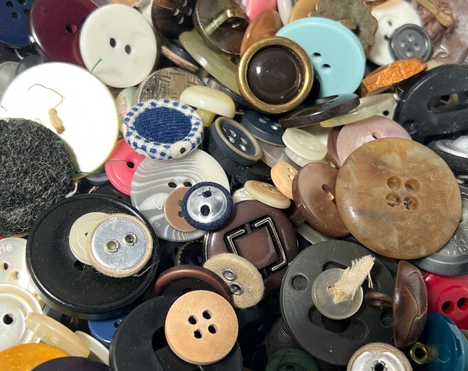 Mystery Box of Vintage Buttons, Large Lot of Assorted Buttons for ...