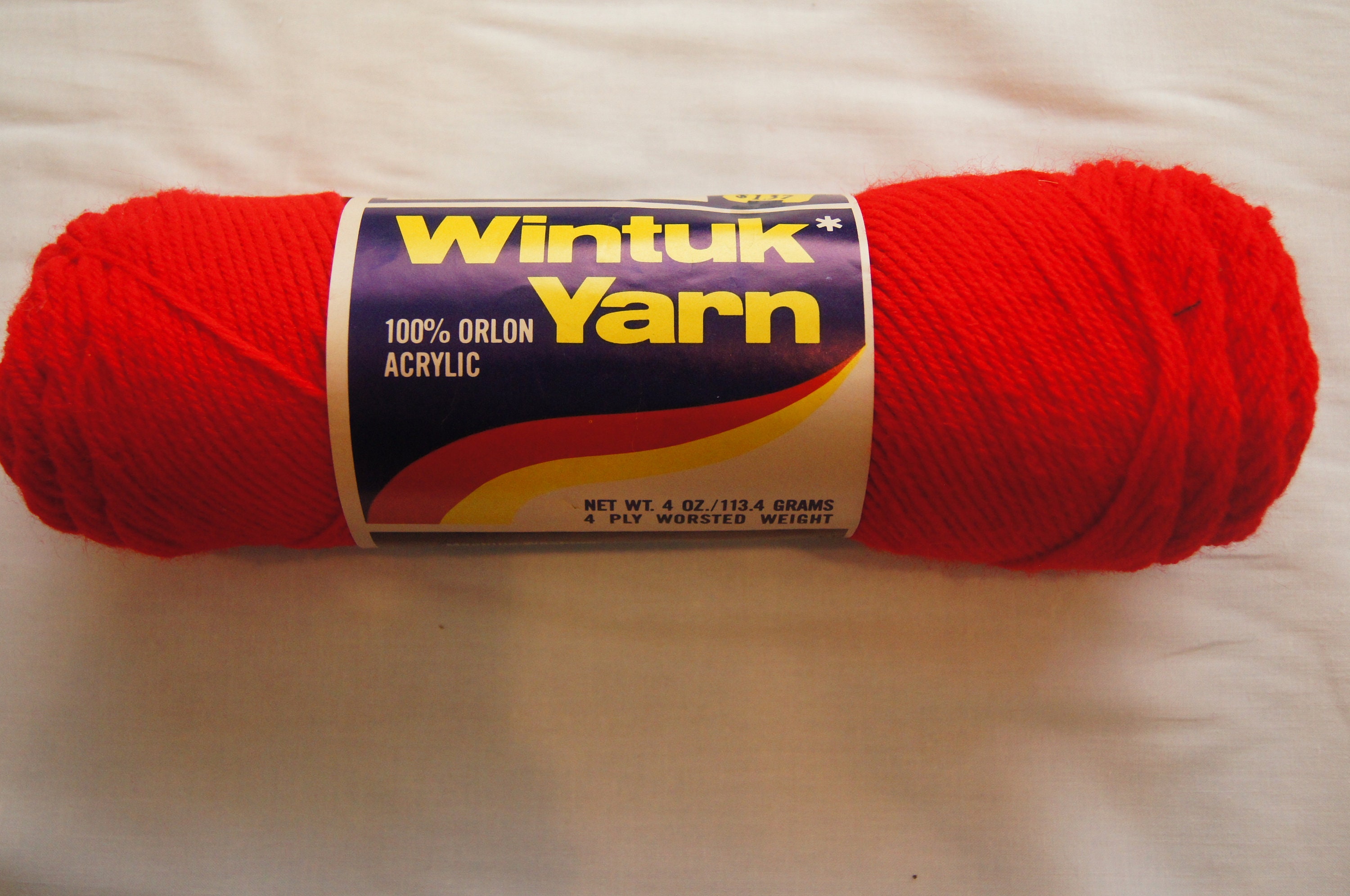 4 Caron Yarn Wintuk Hand Knitting Vintage Acrylic Navy Blue 3.5 oz. 4-ply