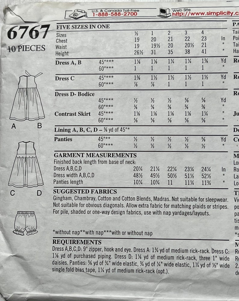 90s Baby Dress and Bloomers Pattern, 5 Sizes in 1, Sleeveless Toddler Dress With Pockets