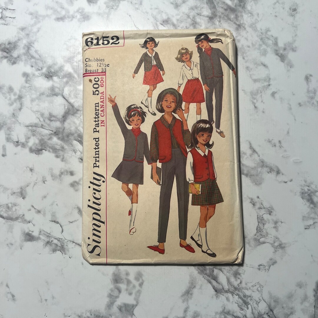 60s Girls' and Chubbies' Jacket or Sleeveless Jacket, Skirt, Blouse ...