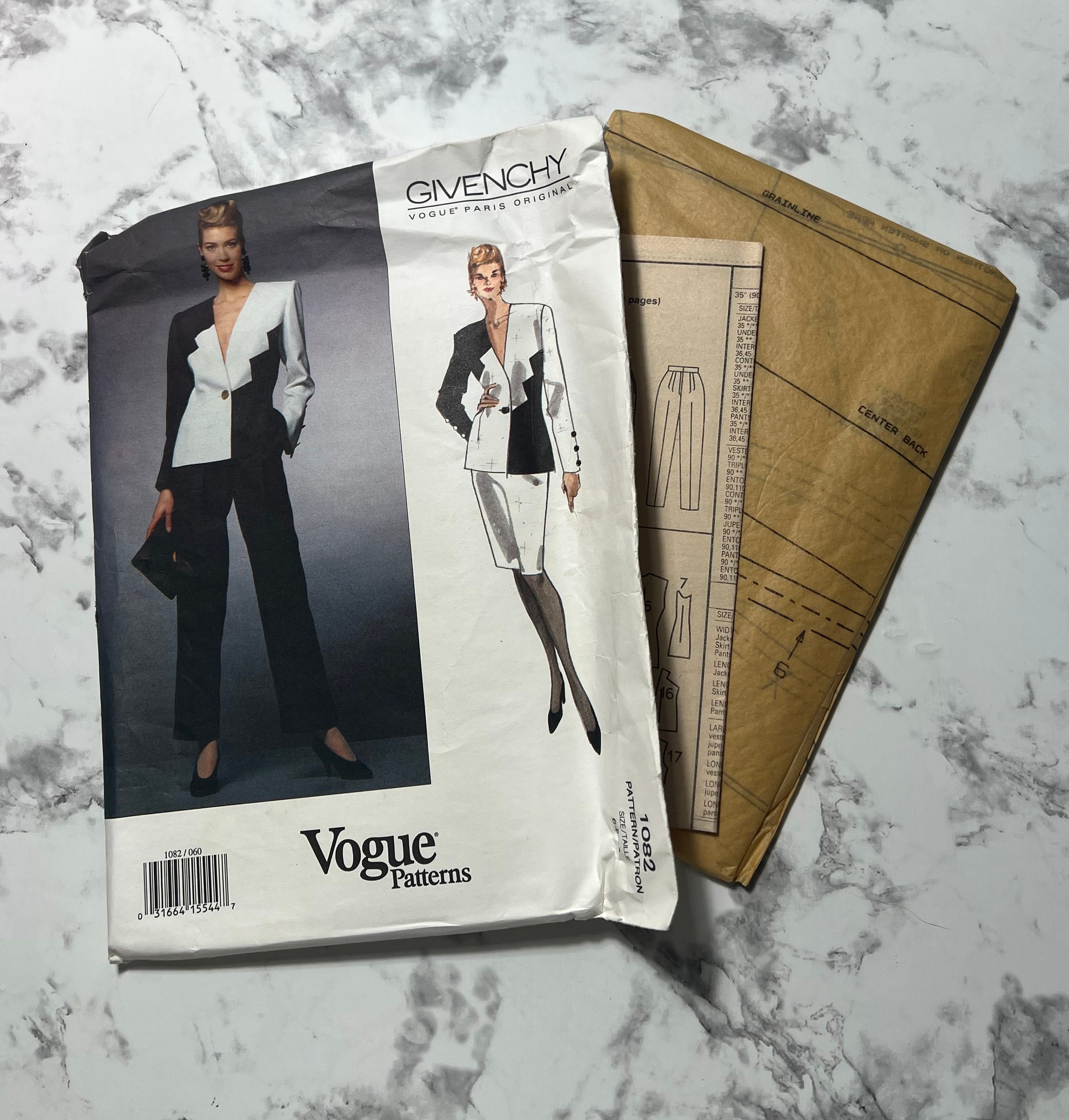 Givenchy Pattern Suit 90s Givenchy Misses Jacket, Skirt, and Pants Pattern, Colorblock Pants ...