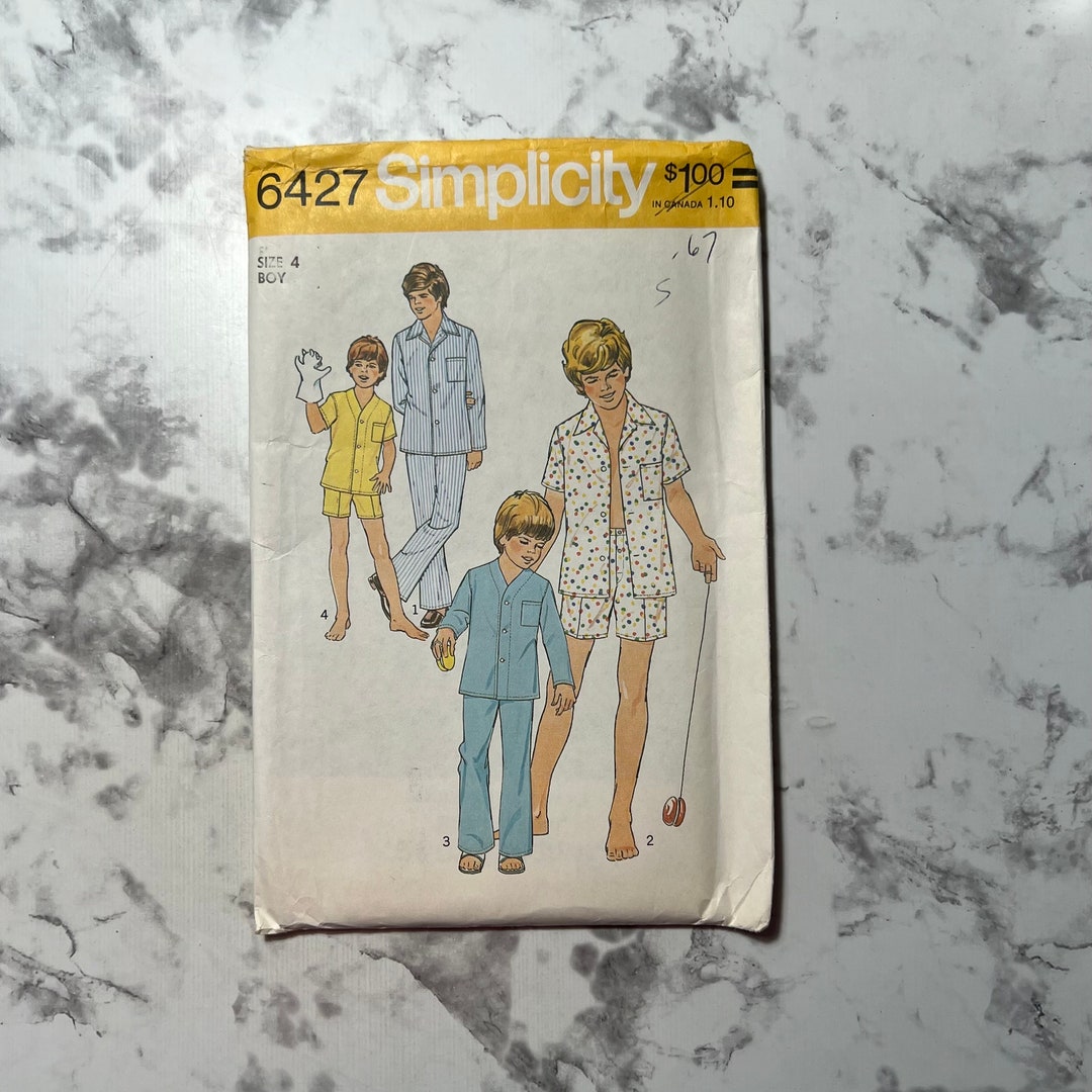Pyjama Vintage Enfant Unisexe 2-4 Ans – Modèle 1970 MODE ET TRAVAUX – Occasion