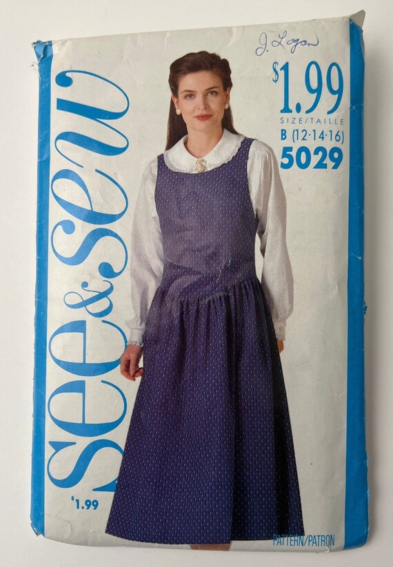 90s Easy Top and Dress Pattern, Collared Shirt and Dress, Modest Knee  Length Dress, See and Sew by Butterick 5029, Size B 12-14-16, Cut - Etsy