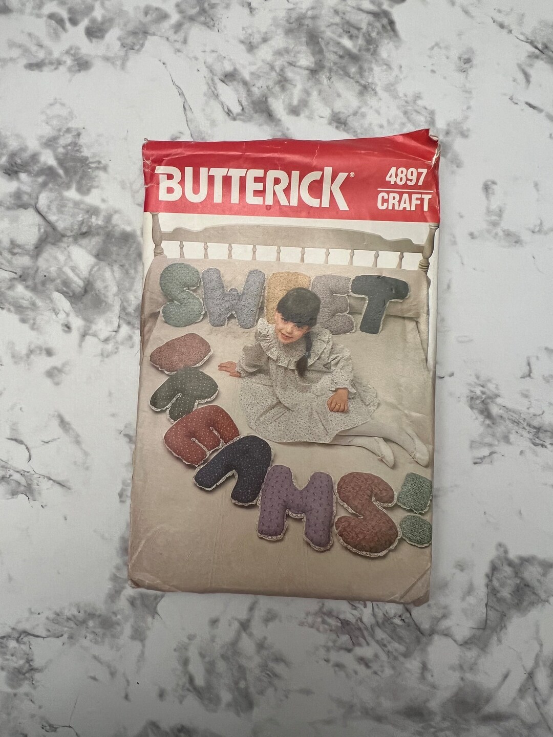 80s Stuffed Alphabet Pillows Pattern, Stuffed Letters Pillows, 13 High