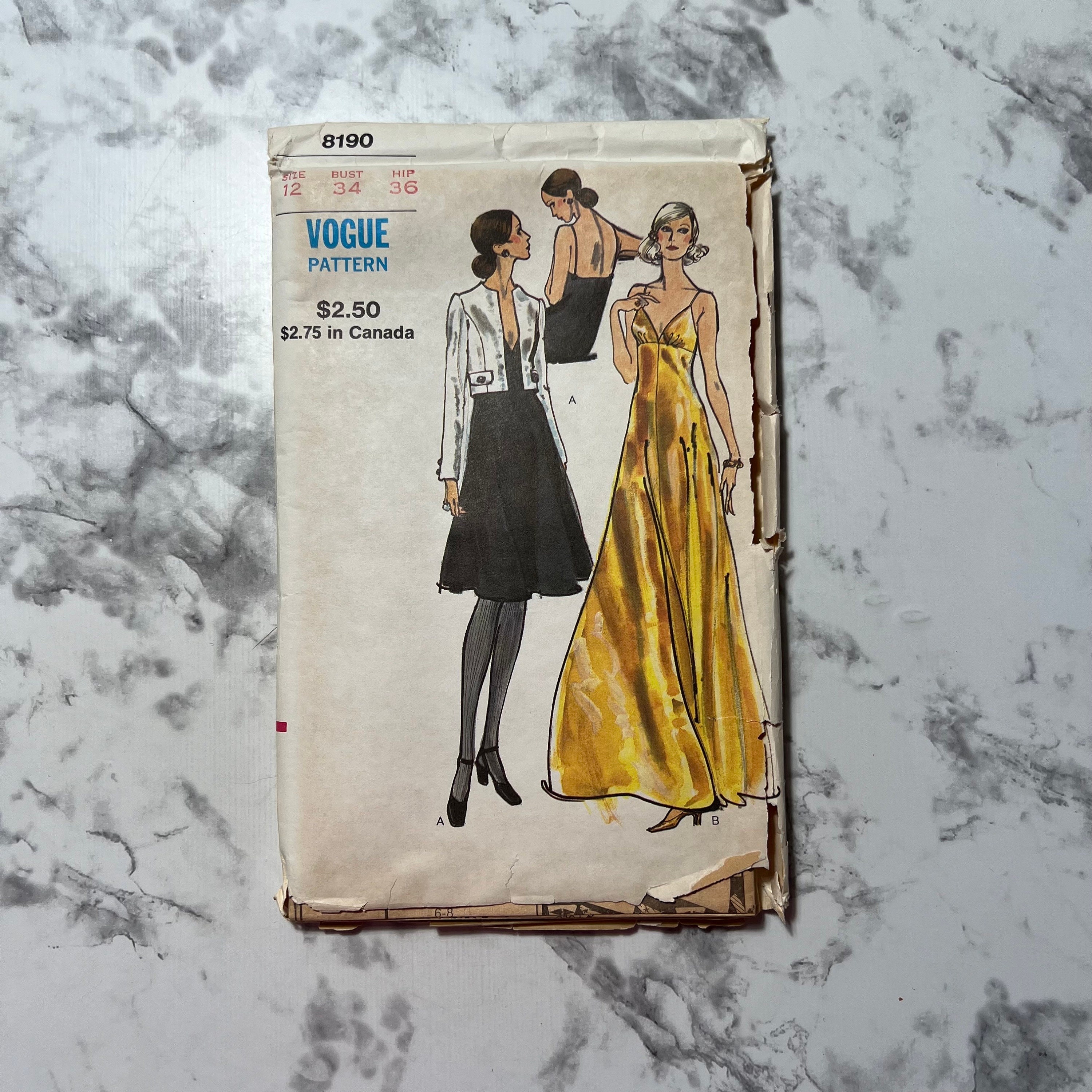 70s Misses' Evening Dress and Jacket Pattern, Sleeveless